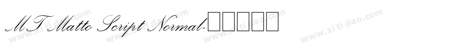 MT Matto Script Normal字体转换